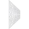 Ekena Millwork Set of Four Panels for 94 1/2"W x 28 1/4"H Edinburg Fretwork Wainscot Wall Paneling WPKP14X01X47EBP - alternate 2